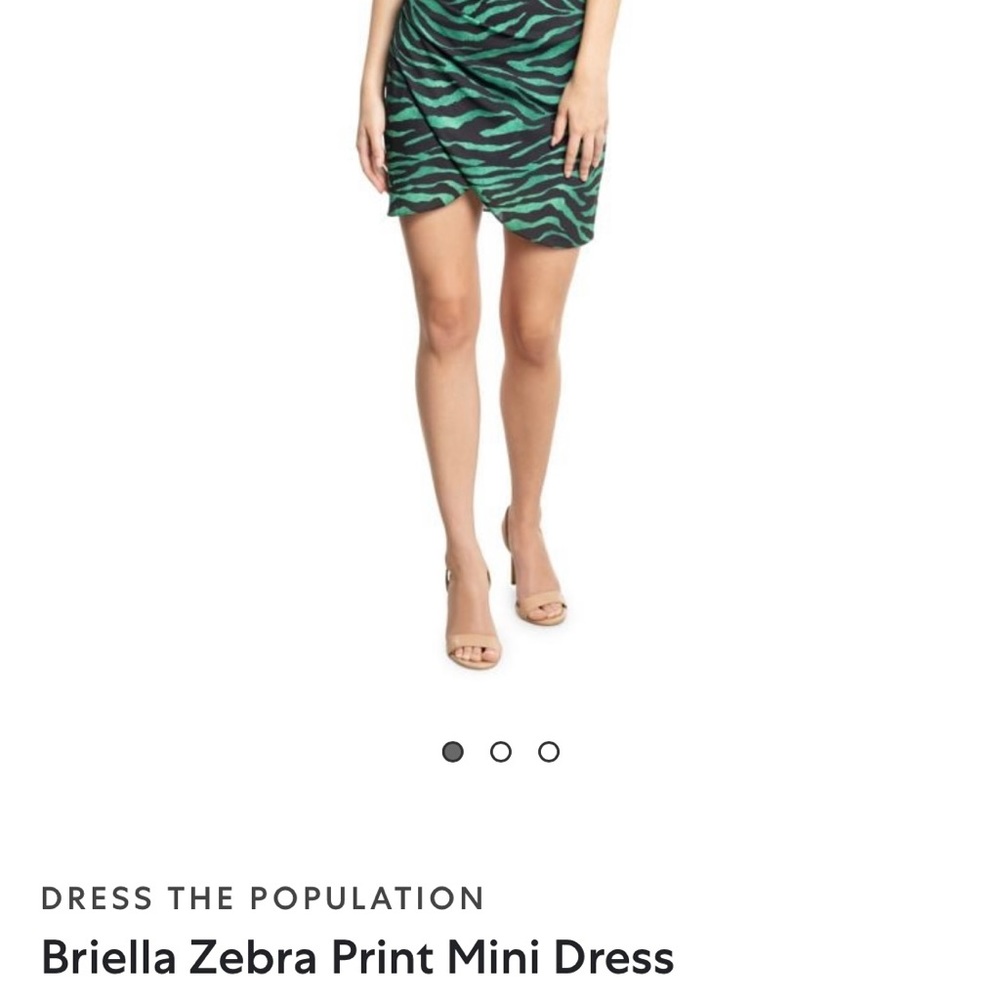 Dress the Population Brielle Zebra Print Mini Dress, Size XXS, NWT - Picture 2 of 13